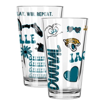 The Memory Company Jacksonville Jaguars Two-Piece 16oz. Loco Pint Glass Set