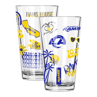 The Memory Company Los Angeles Rams Two-Piece 16oz. Loco Pint Glass Set