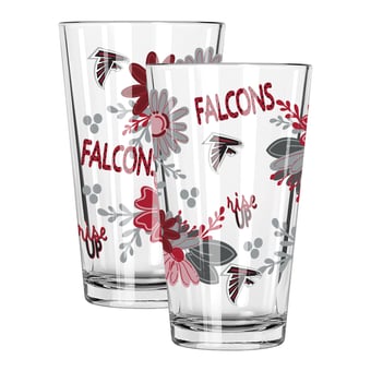 The Memory Company Atlanta Falcons Two-Piece 16oz. Flowers Pint Glass Set
