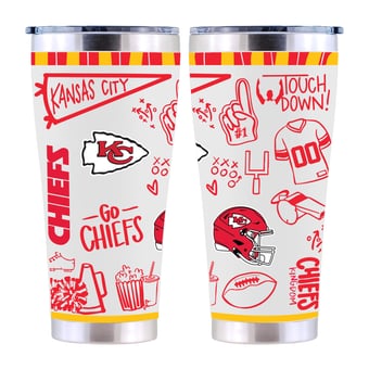 The Memory Company Kansas City Chiefs 30oz. Sketchpad Stainless Steel Tumbler
