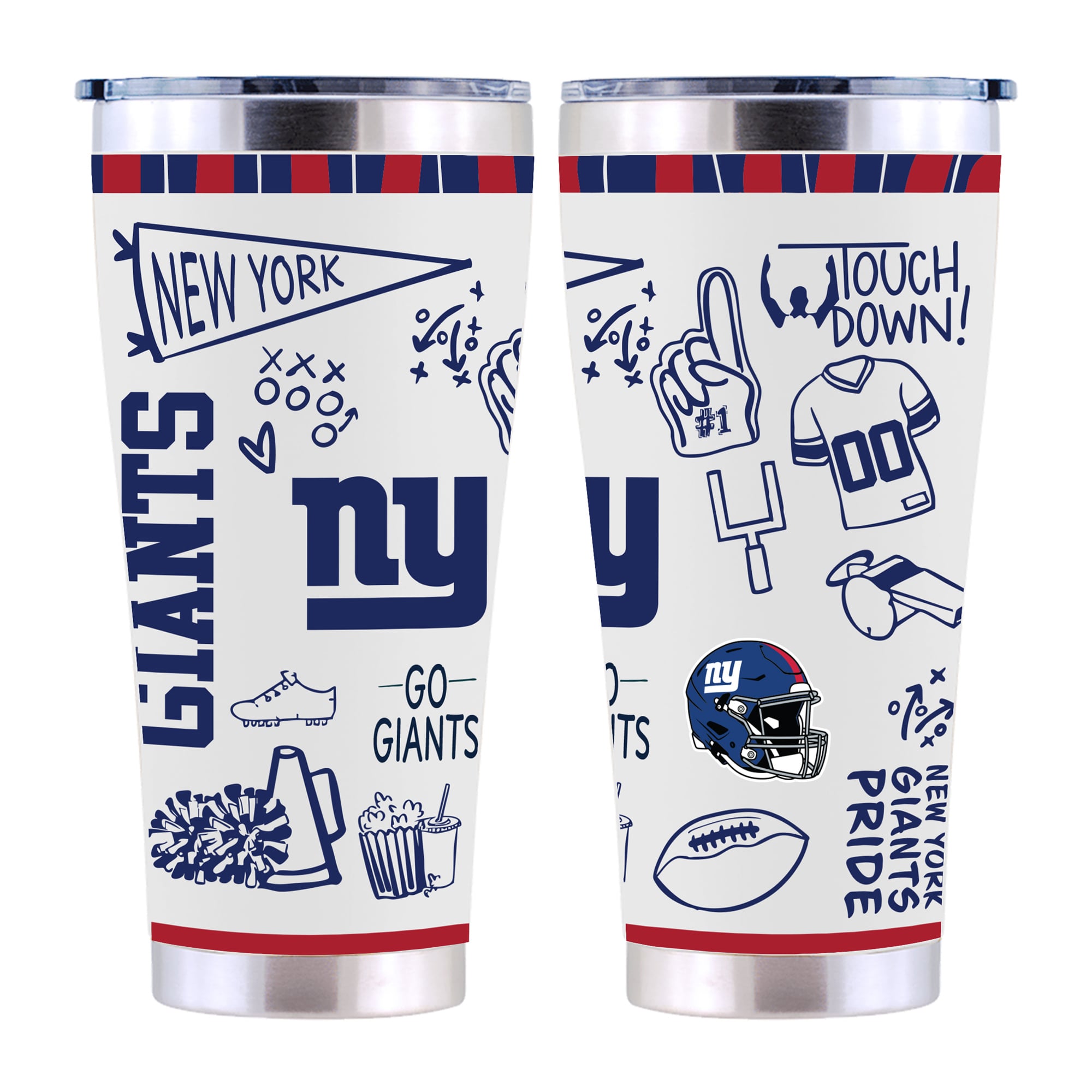 The Memory Company New York Giants 30oz. Sketchpad Stainless Steel Tumbler