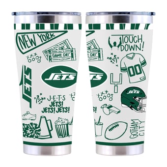 The Memory Company New York Jets 30oz. Sketchpad Stainless Steel Tumbler