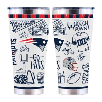 The Memory Company New England Patriots 30oz. Sketchpad Stainless Steel Tumbler