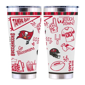 The Memory Company Tampa Bay Buccaneers 30oz. Sketchpad Stainless Steel Tumbler