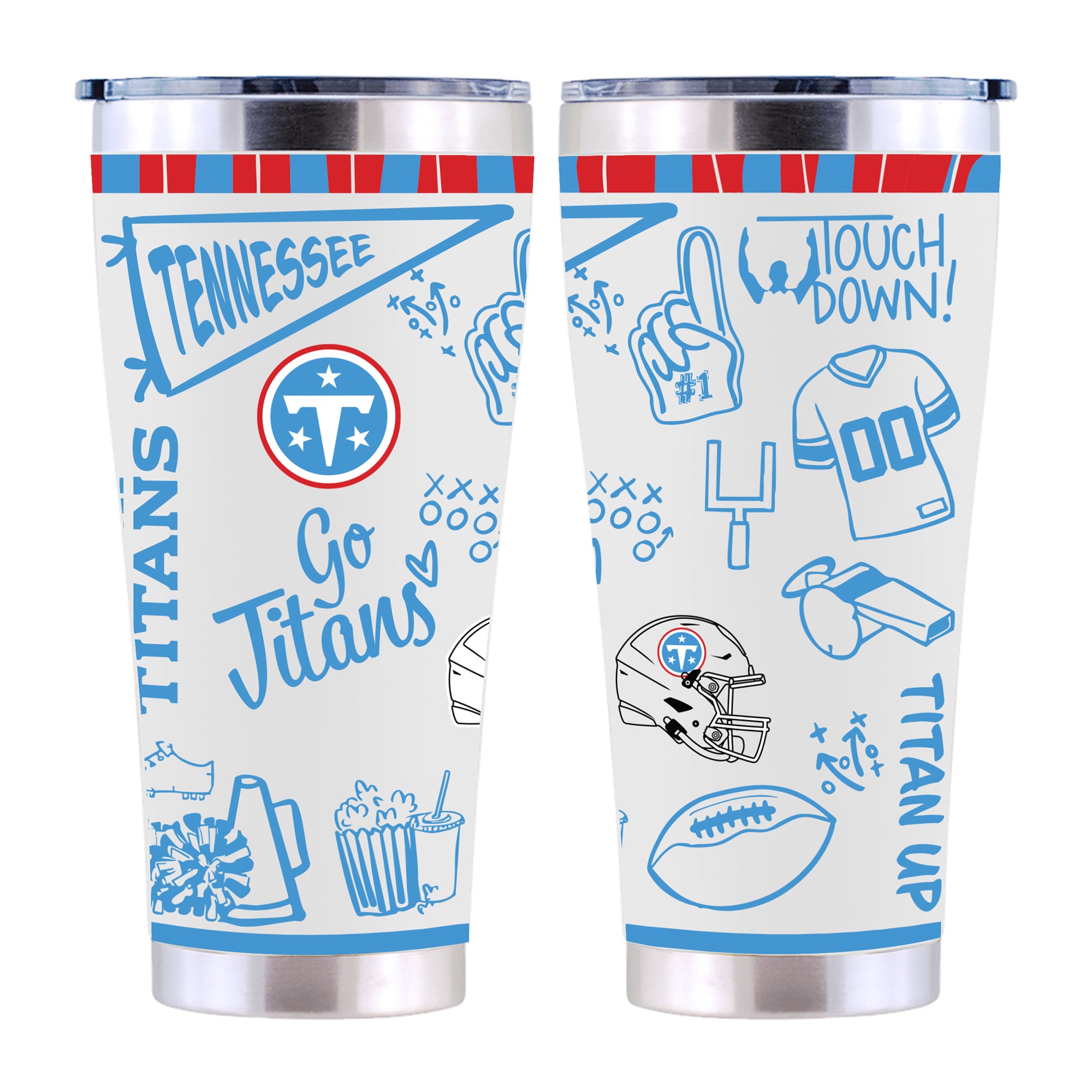 The Memory Company Tennessee Titans 30oz. Sketchpad Stainless Steel Tumbler