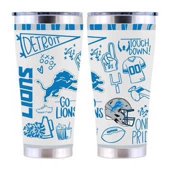 The Memory Company Detroit Lions 30oz. Sketchpad Stainless Steel Tumbler