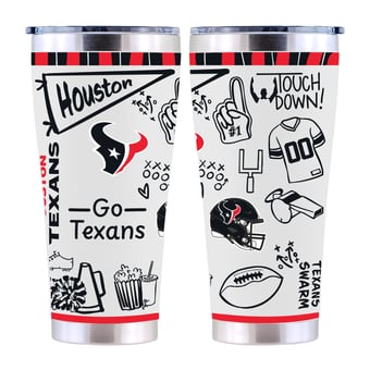 The Memory Company Houston Texans 30oz. Sketchpad Stainless Steel Tumbler