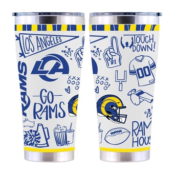 The Memory Company Los Angeles Rams 30oz. Sketchpad Stainless Steel Tumbler
