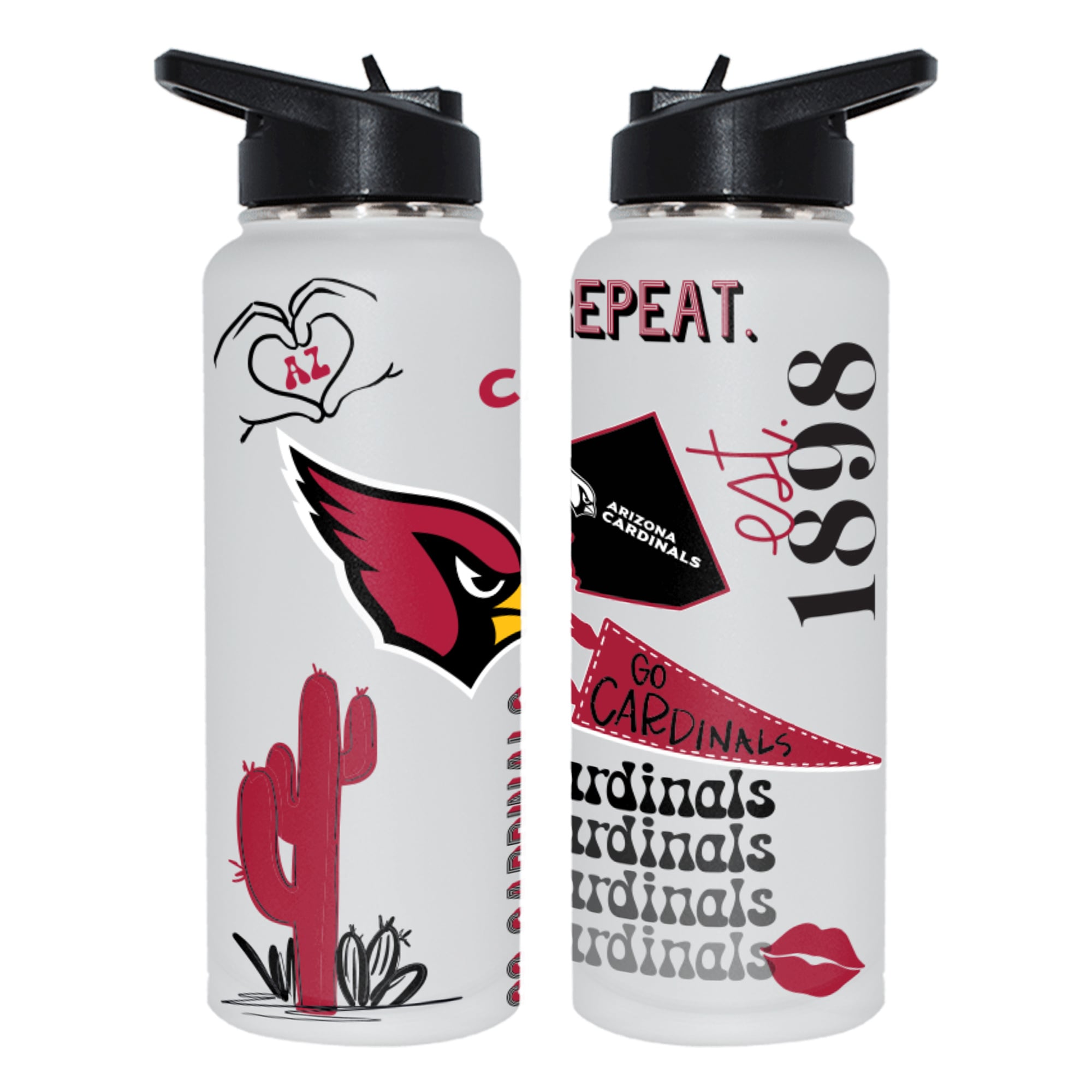 The Memory Company Arizona Cardinals 34oz. Loco Stainless Steel Quencher Bottle