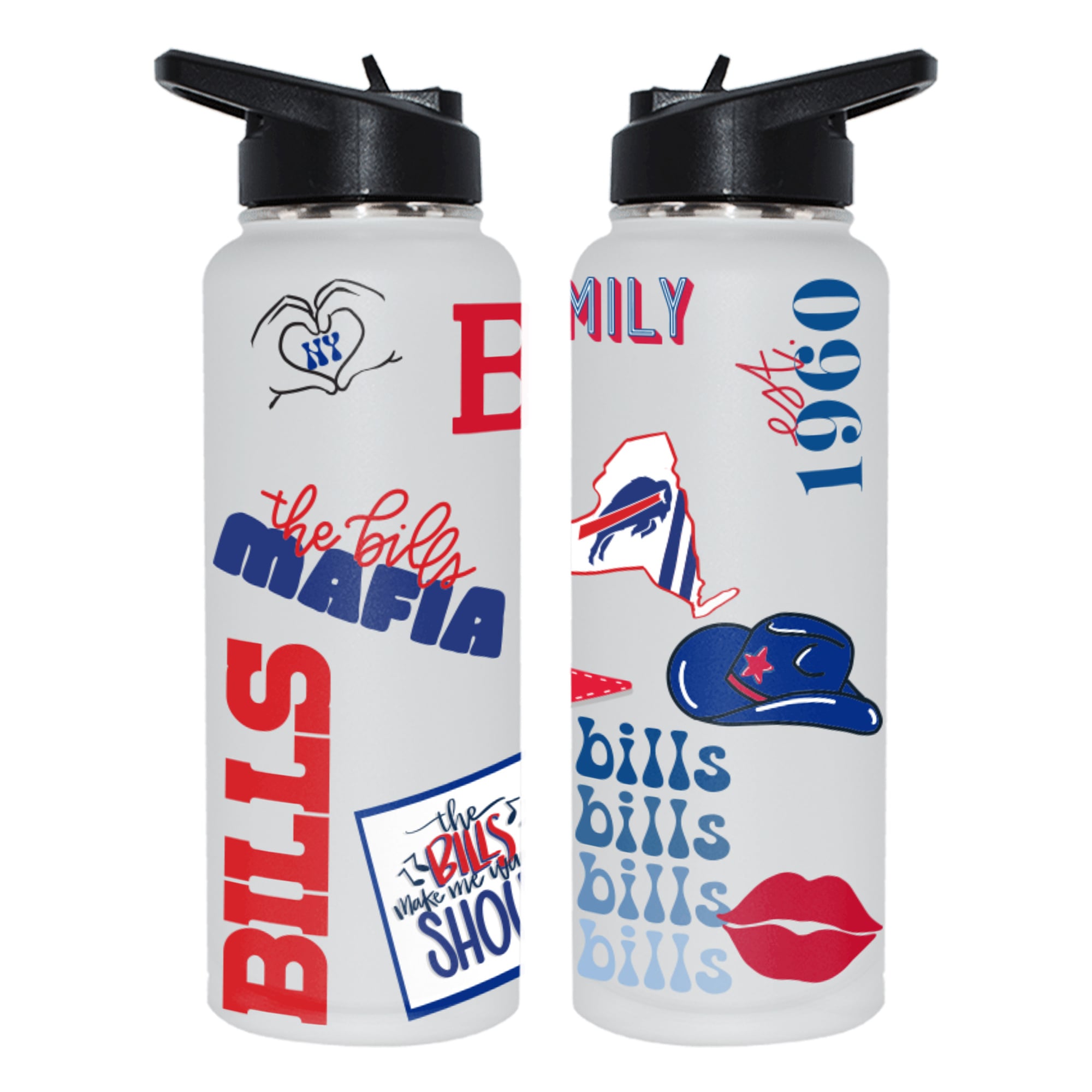The Memory Company Buffalo Bills 34oz. Loco Stainless Steel Quencher Bottle