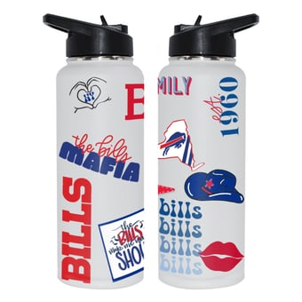 The Memory Company Buffalo Bills 34oz. Loco Stainless Steel Quencher Bottle