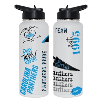 The Memory Company Carolina Panthers 34oz. Loco Stainless Steel Quencher Bottle