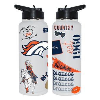 The Memory Company Denver Broncos 34oz. Loco Stainless Steel Quencher Bottle