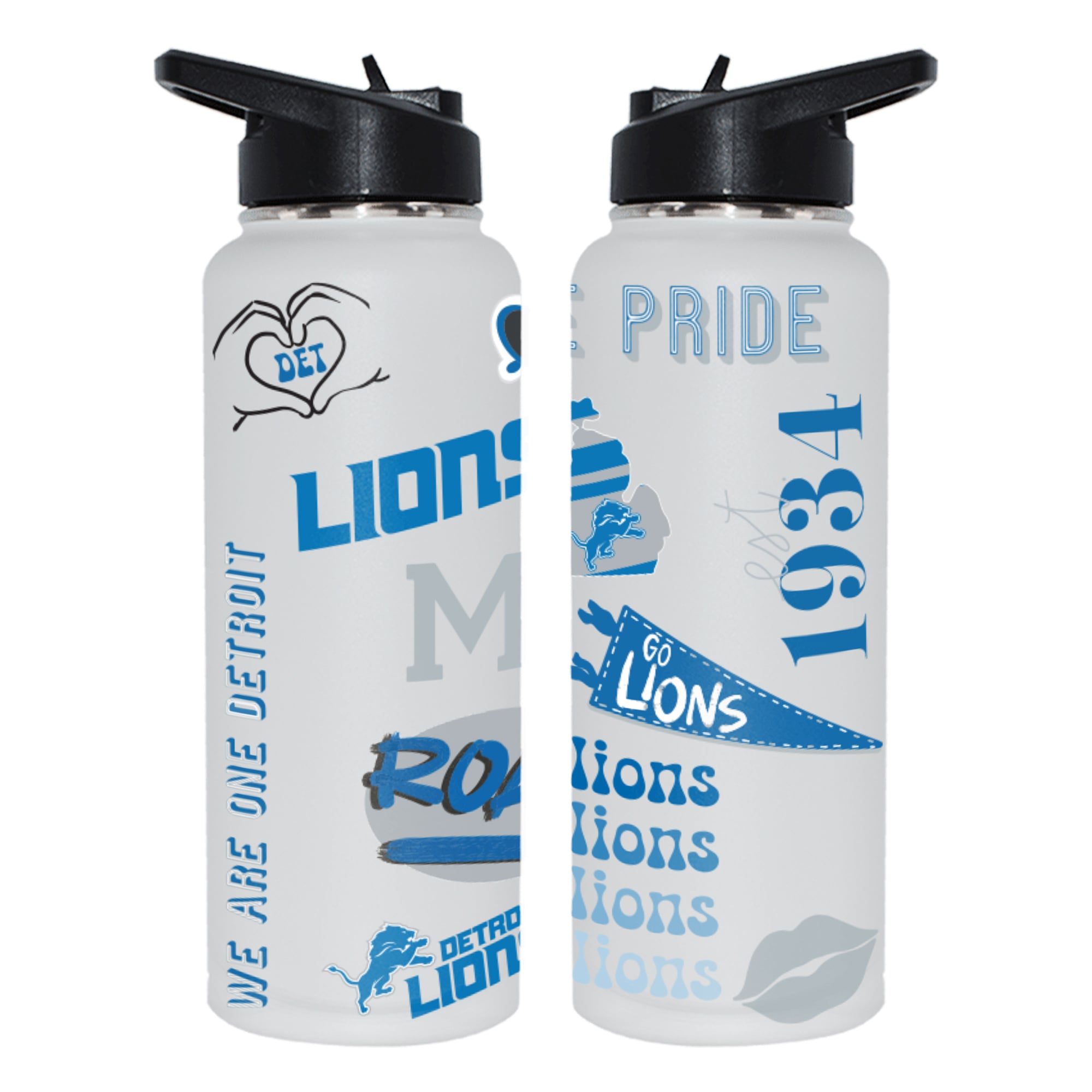 The Memory Company Detroit Lions 34oz. Loco Stainless Steel Quencher Bottle