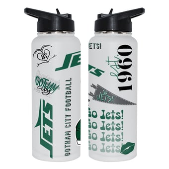The Memory Company New York Jets 34oz. Loco Stainless Steel Quencher Bottle