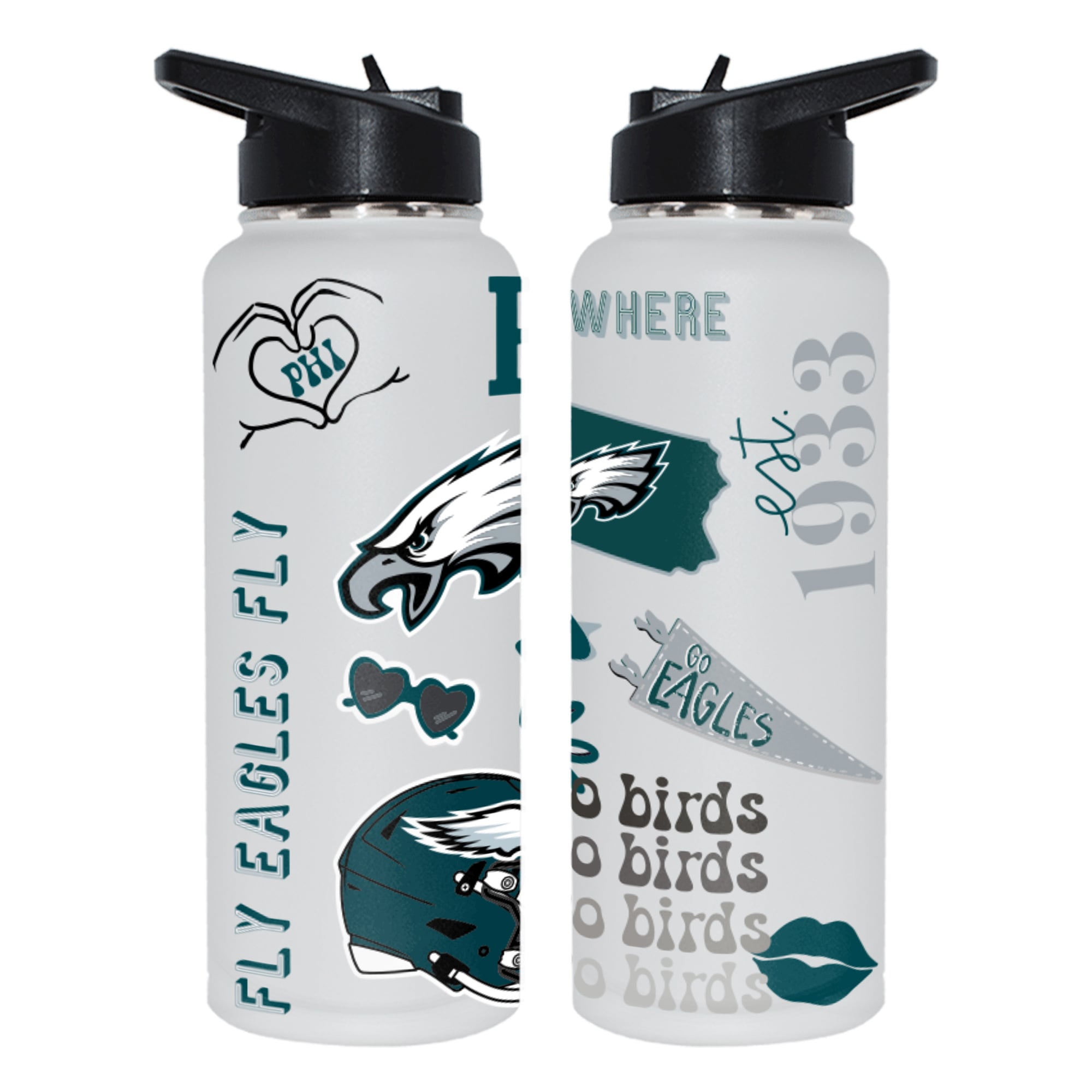 The Memory Company Philadelphia Eagles 34oz. Loco Stainless Steel Quencher Bottle