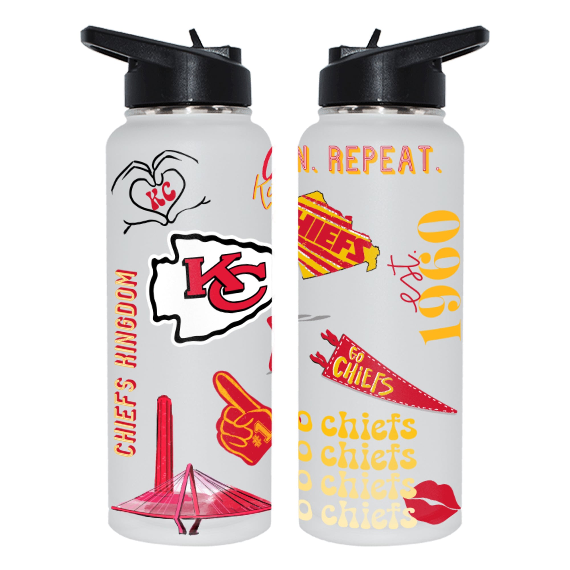 The Memory Company Kansas City Chiefs 34oz. Loco Stainless Steel Quencher Bottle