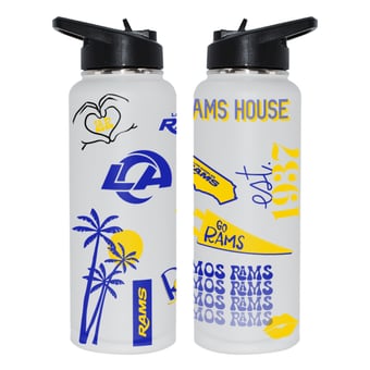The Memory Company Los Angeles Rams 34oz. Loco Stainless Steel Quencher Bottle