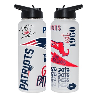 The Memory Company New England Patriots 34oz. Loco Stainless Steel Quencher Bottle
