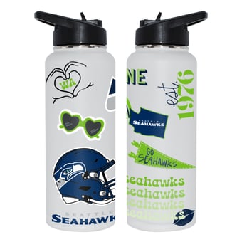 The Memory Company Seattle Seahawks 34oz. Loco Stainless Steel Quencher Bottle