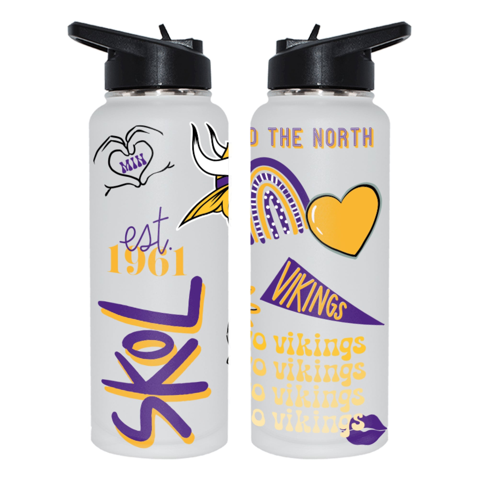 The Memory Company Minnesota Vikings 34oz. Loco Stainless Steel Quencher Bottle