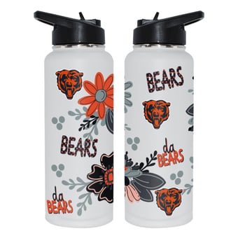 The Memory Company Chicago Bears 34oz. Flowers Stainless Steel Quencher Bottle