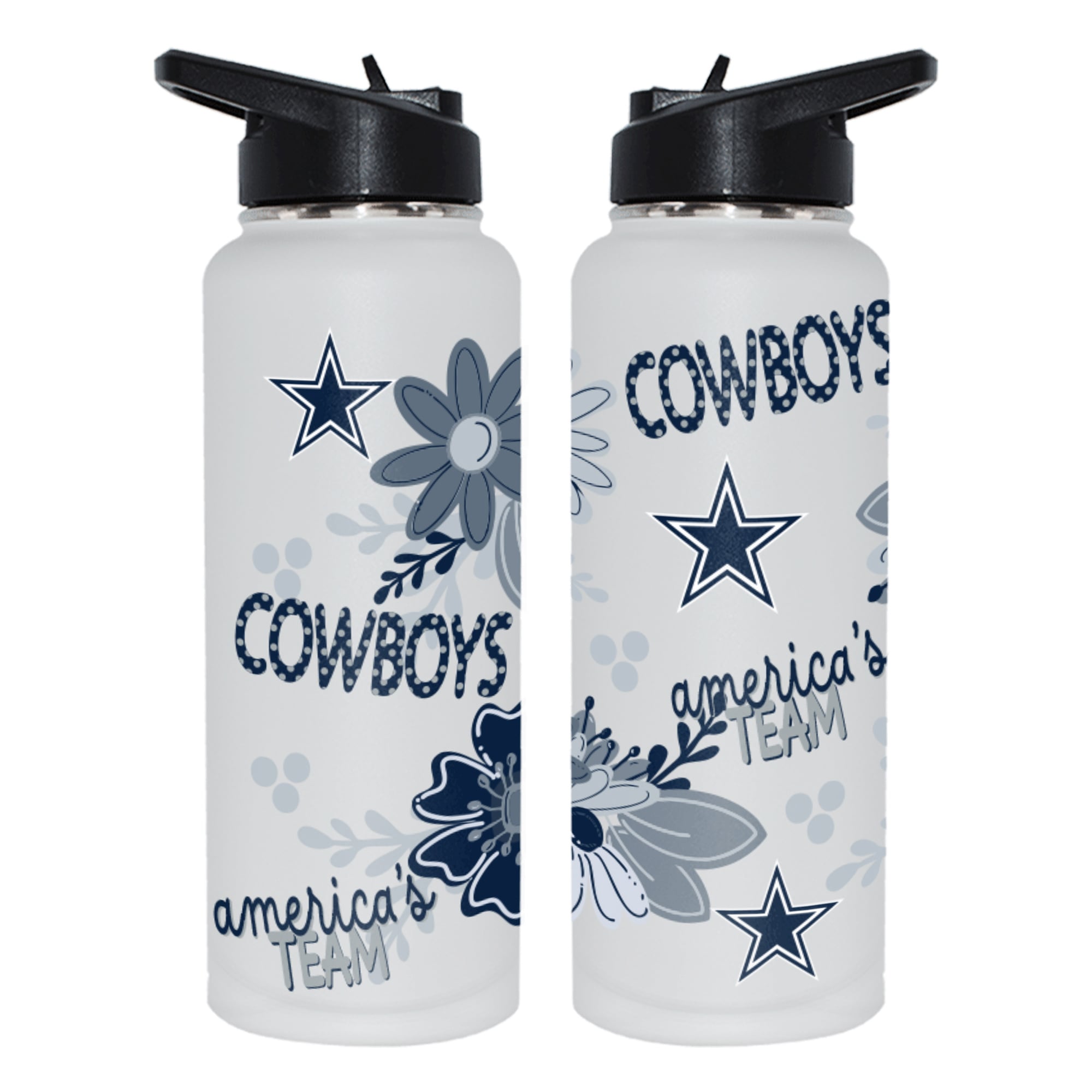 The Memory Company Dallas Cowboys 34oz. Flowers Stainless Steel Quencher Bottle