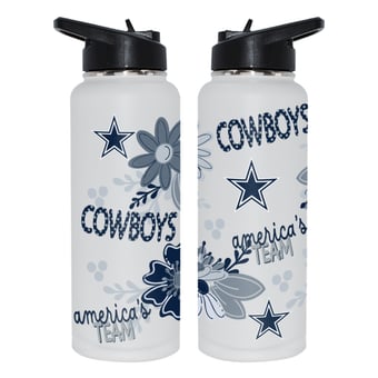 The Memory Company Dallas Cowboys 34oz. Flowers Stainless Steel Quencher Bottle