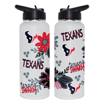 The Memory Company Houston Texans 34oz. Flowers Stainless Steel Quencher Bottle