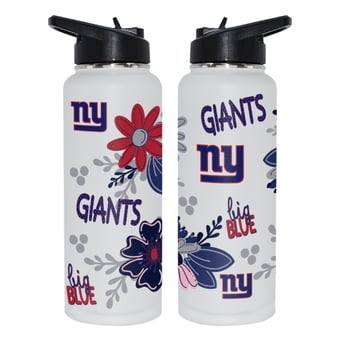 The Memory Company New York Giants 34oz. Flowers Stainless Steel Quencher Bottle