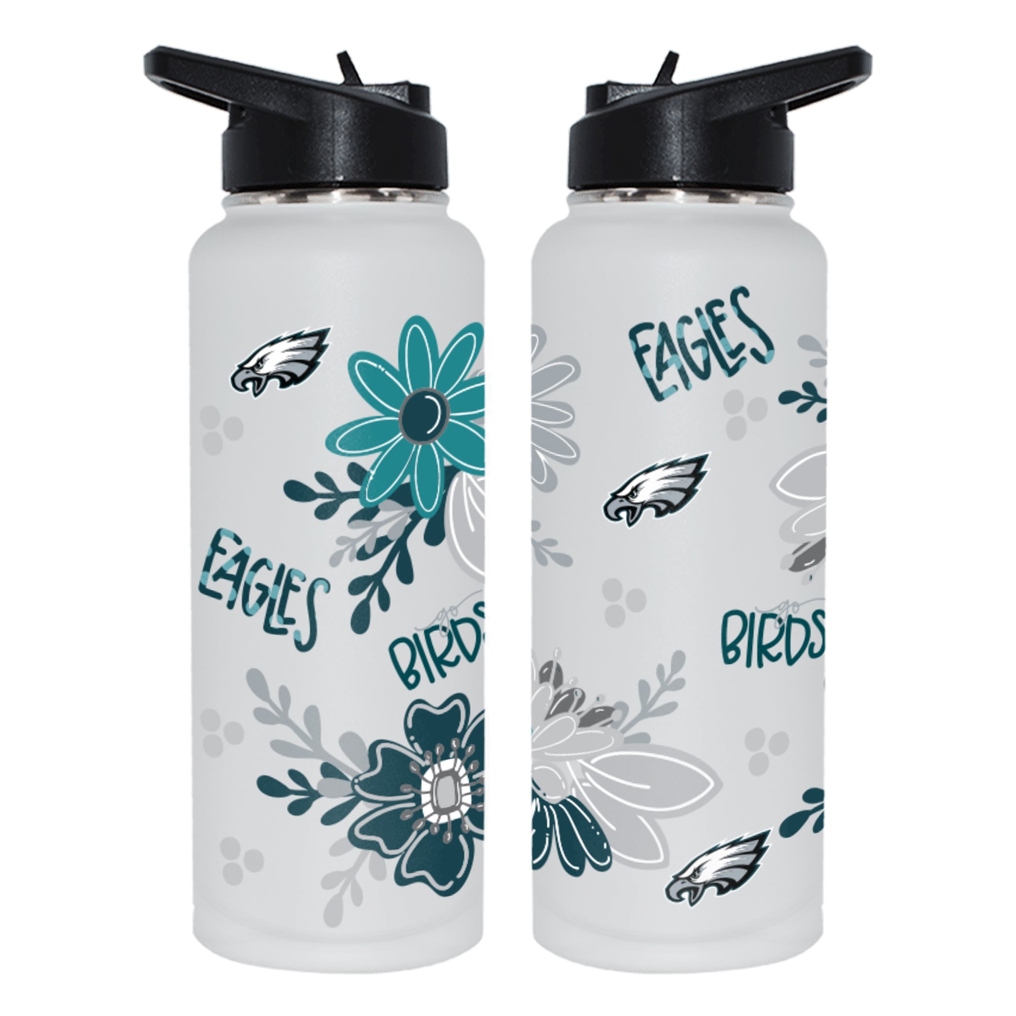The Memory Company Philadelphia Eagles 34oz. Flowers Stainless Steel Quencher Bottle