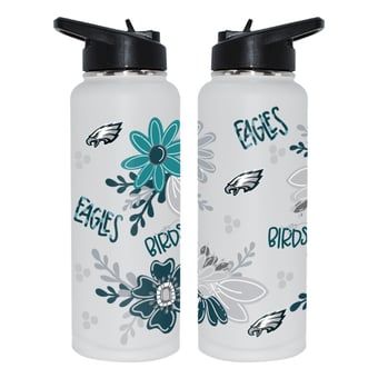 The Memory Company Philadelphia Eagles 34oz. Flowers Stainless Steel Quencher Bottle