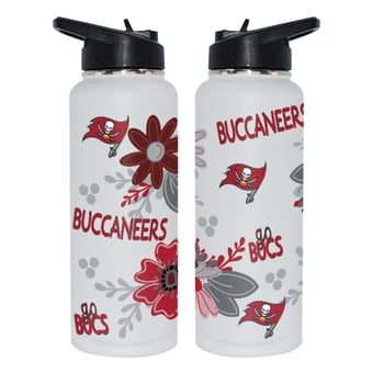 The Memory Company Tampa Bay Buccaneers 34oz. Flowers Stainless Steel Quencher Bottle