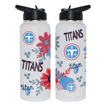 The Memory Company Tennessee Titans 34oz. Flowers Stainless Steel Quencher Bottle