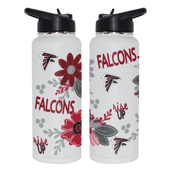The Memory Company Atlanta Falcons 34oz. Flowers Stainless Steel Quencher Bottle