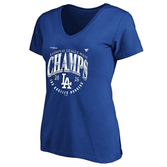 Women's Fanatics Royal Los Angeles Dodgers 2026 NL West Division Champions Plus Size Locker Room V-Neck T-Shirt