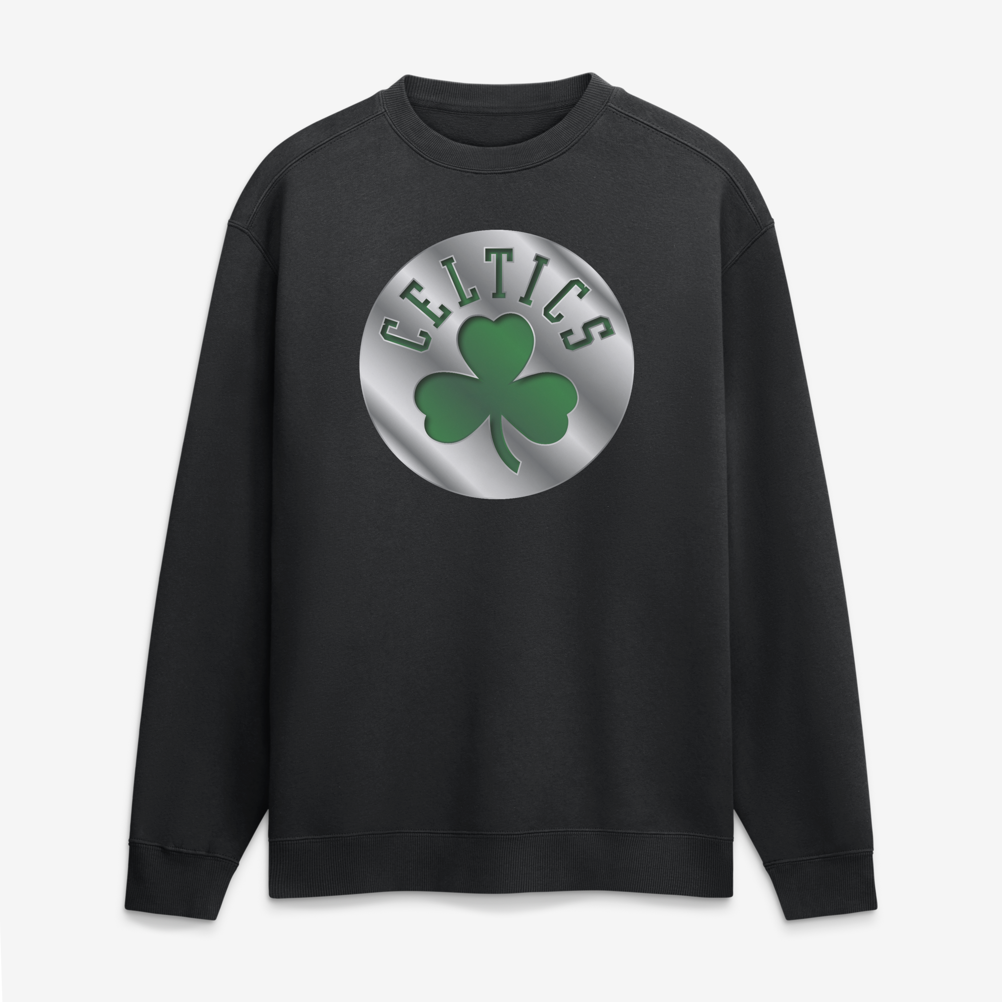 Men's Black Boston Celtics  Metallic Mascot Sweatshirt