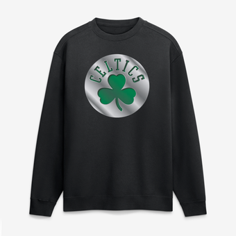 Men's Black Boston Celtics  Metallic Mascot Sweatshirt