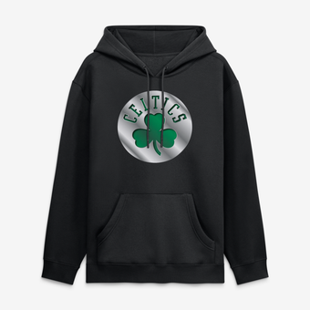 Men's Black Boston Celtics  Metallic Mascot Hoodie