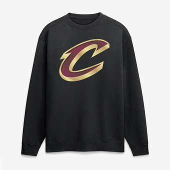 Men's Black Cleveland Cavaliers  Metallic Mascot Sweatshirt