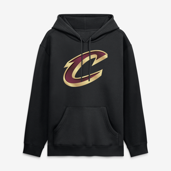 Men's Black Cleveland Cavaliers  Metallic Mascot Hoodie