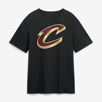 Men's Black Cleveland Cavaliers  Metallic Mascot T-Shirt