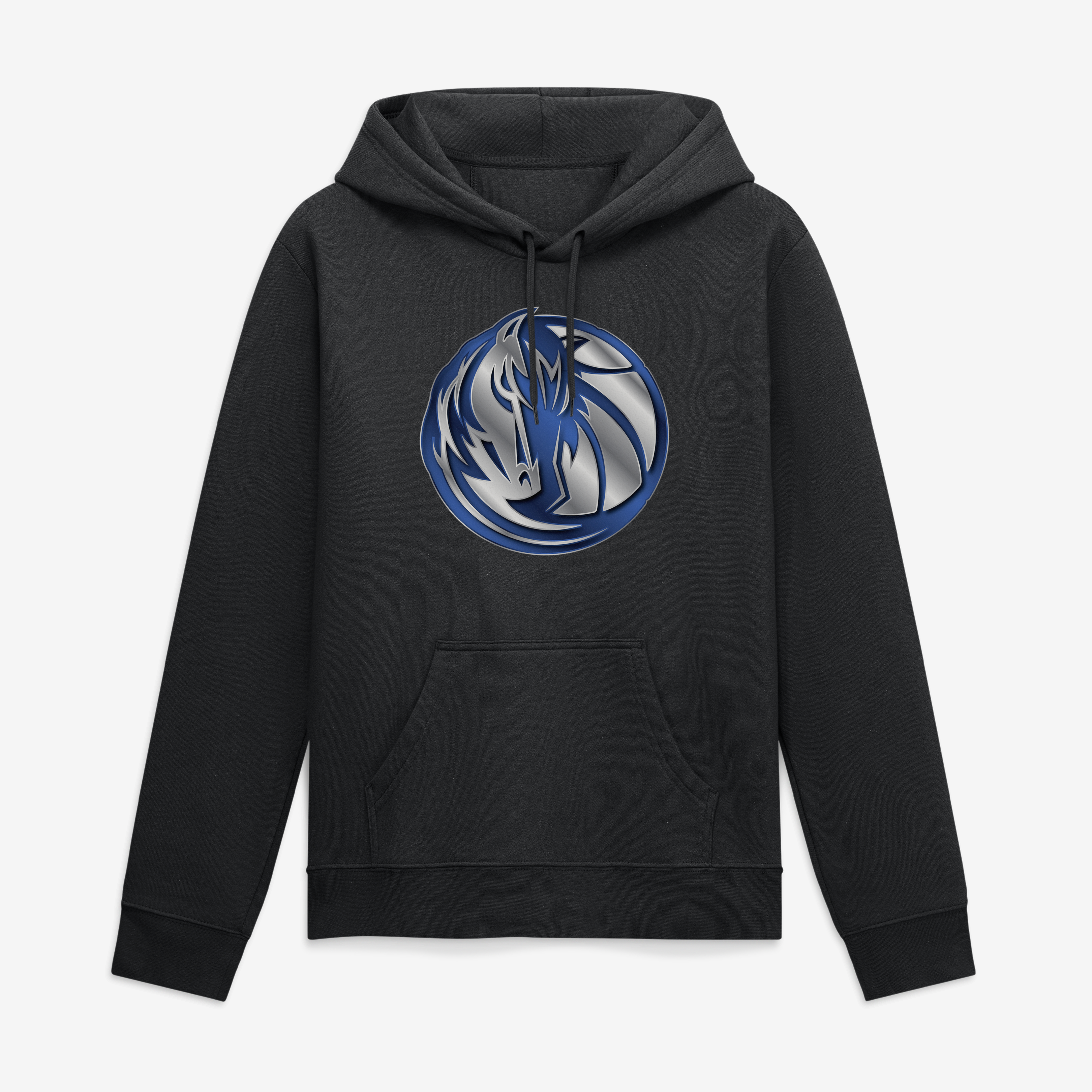 Men's Black Dallas Mavericks Big & Tall Metallic Mascot Hoodie