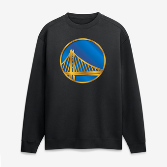 Men's Black Golden State Warriors  Metallic Mascot Sweatshirt