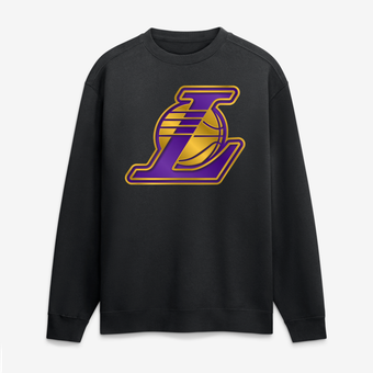Men's Black Los Angeles Lakers  Metallic Mascot Sweatshirt