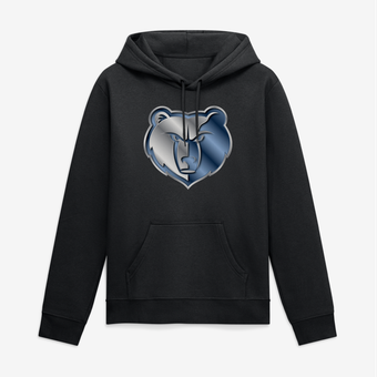 Men's Black Memphis Grizzlies Big & Tall Metallic Mascot Hoodie