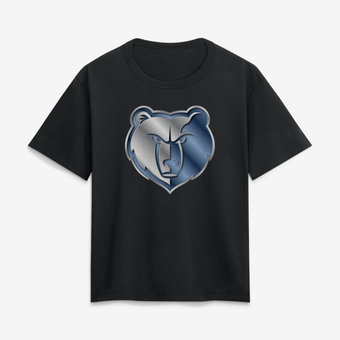 Women's Black Memphis Grizzlies Metallic Mascot T-Shirt