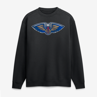 Men's Black New Orleans Pelicans  Metallic Mascot Sweatshirt