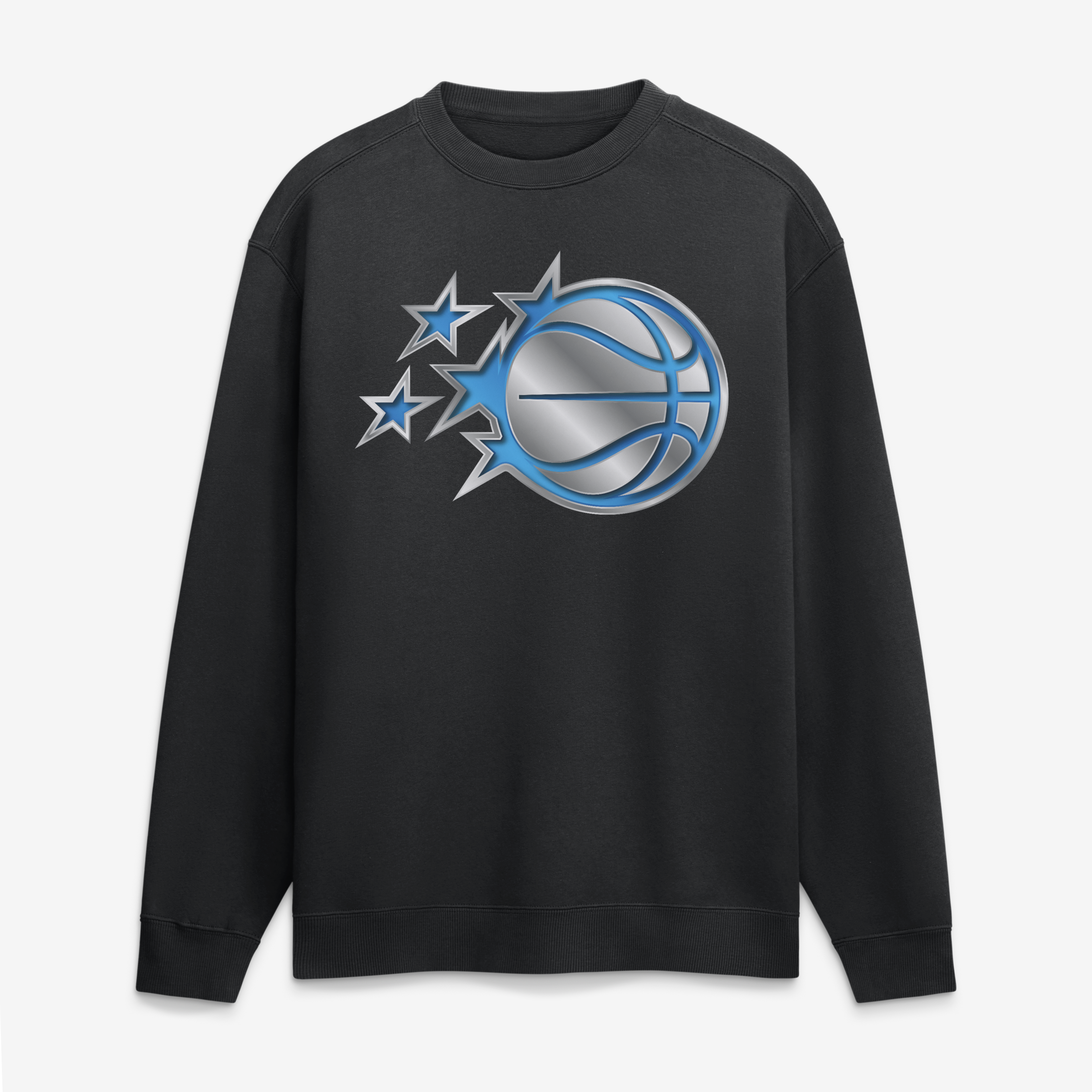 Men's Black Orlando Magic  Metallic Mascot Sweatshirt