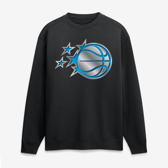 Men's Black Orlando Magic  Metallic Mascot Sweatshirt